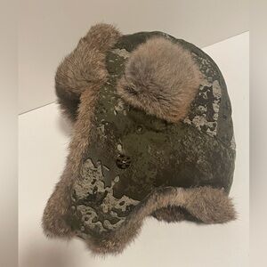 Mad Bomber Fur Camo Trapper hat